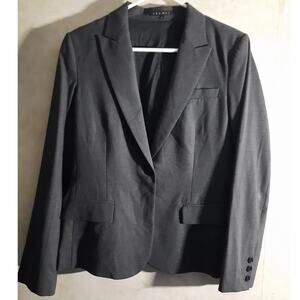 Vintage Y2K Theory Tailored Blazer Fitted Natural Waist USA Made Wool Blend 10